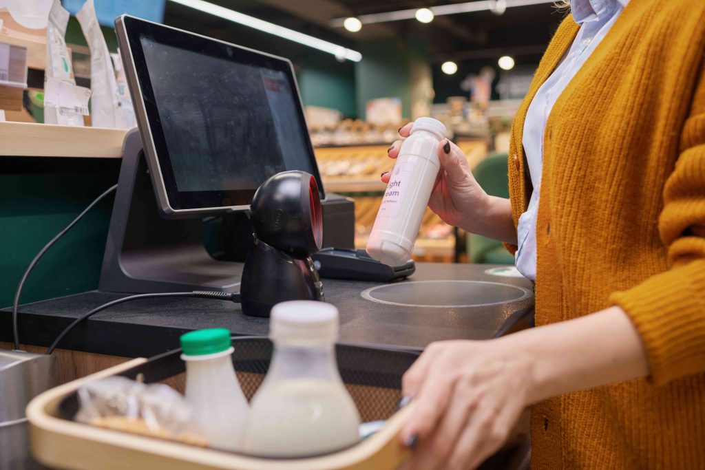 self check out close-up